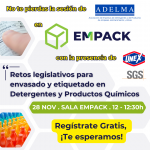 Mesa Redonda EMPACK 2024  - RETOS LEGISLATIVOS PARA EL ENVASADO Y EL ETIQUETADO EN DETERGENTES Y PRODUCTOS QU&Iacute;MICOS